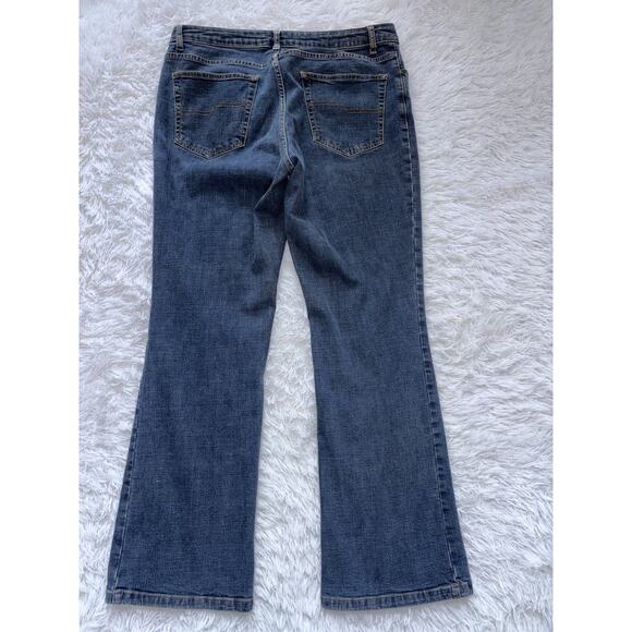 Eddie Bauer women's sz 12P classic blue jeans. Great pair, comf - Picture 7 of 9